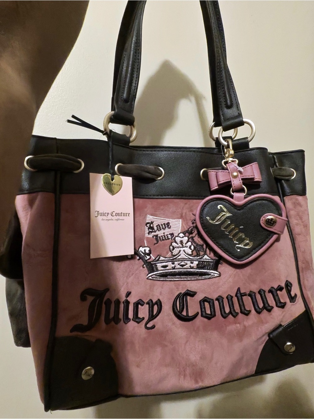 NEW Juicy Couture Daydreamer Crown tote in Chateau Rose